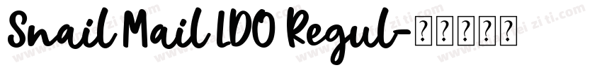 Snail Mail LDO Regul字体转换
